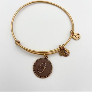 Alex and Ani “G” initial adjustable charm bracelet